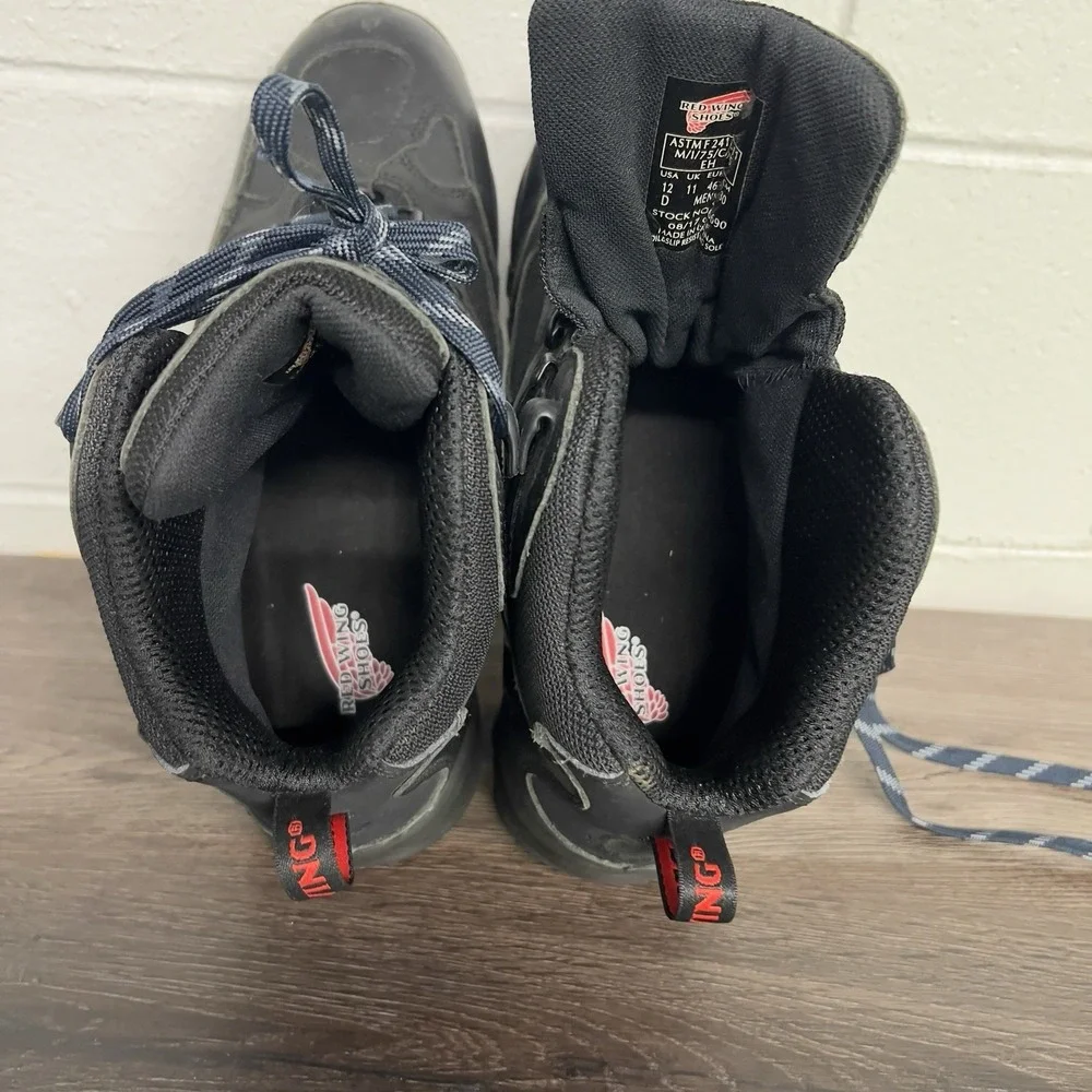 Red Wing 6690 Waterproof EH Safety Toe Work Boots Men's 12D Black Vibram